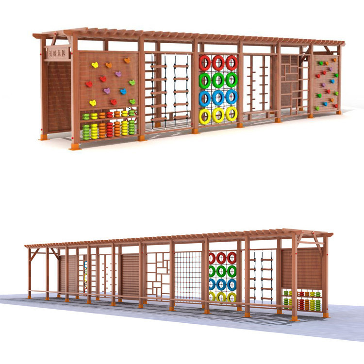 Kids Outdoor Climbing Frame - Rangka Panjat Tebing Kayu untuk Taman