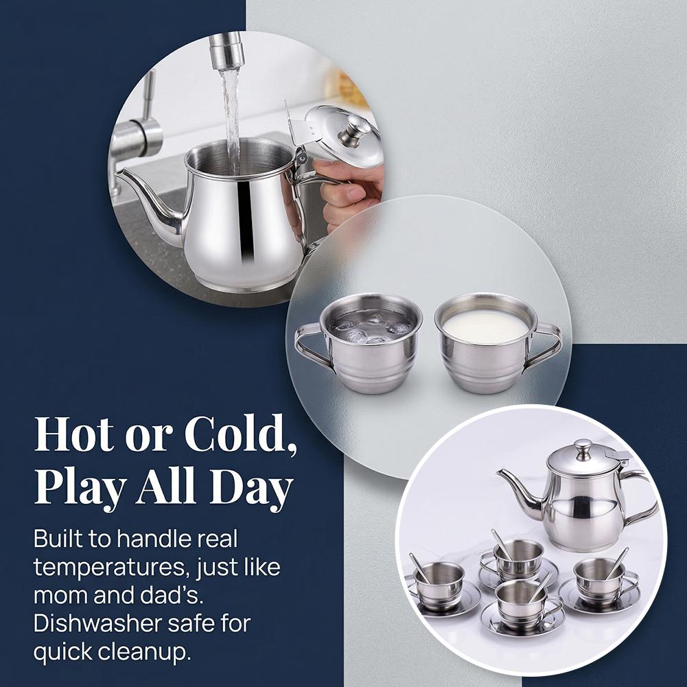 Set Teh Stainless Steel untuk  - Kids Outdoor Kitchen Accessories ulasan dan harga