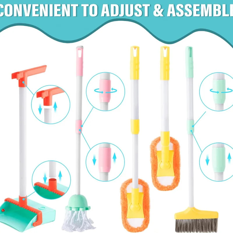 16pcs Set Peralatan Kebersihan - Kids Outdoor Broom ulasan dan harga